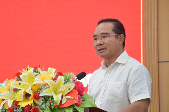 Bí thư Tỉnh uỷ, Chủ tịch Hội đồng nhân dân tỉnh Long An - Nguyễn Văn Được phát biểu