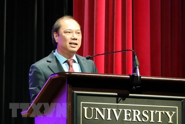Đại sứ Việt Nam tại Hoa Kỳ Nguyễn Quốc Dũng. (Ảnh: Kiều Trang/TTXVN)