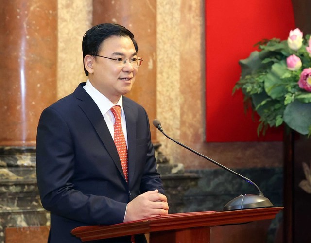 Tân Đại sứ Phạm Quang Hiệu phát biểu nhận nhiệm vụ