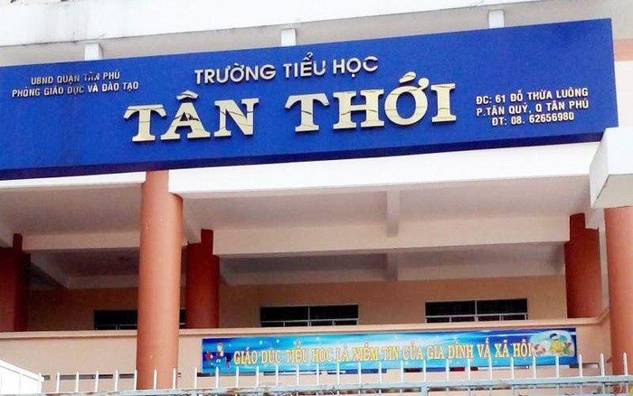 Trường Tiểu học Tân Thời, quận Tân Phú, Thành phố Hồ Chí Minh. (Ảnh: phụ huynh cung cấp)
