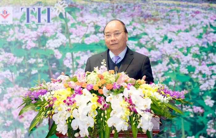 Thủ tướng Nguyễn Xuân Phúc bày tỏ tin tưởng, Hà Giang thành một tỉnh khá giả về kinh tế, hài hòa bền vững về xã hội và môi trường, góp phần xứng đáng vào vẻ đẹp bất tận của Tây Bắc. Ảnh: VGP.