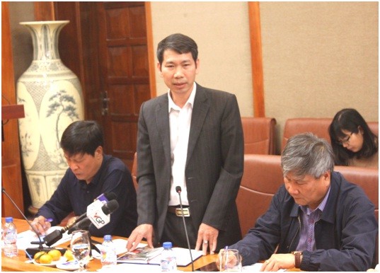 Ông Nguyễn Trí Đại phát biểu tại hội nghị. Ảnh: BHXH.