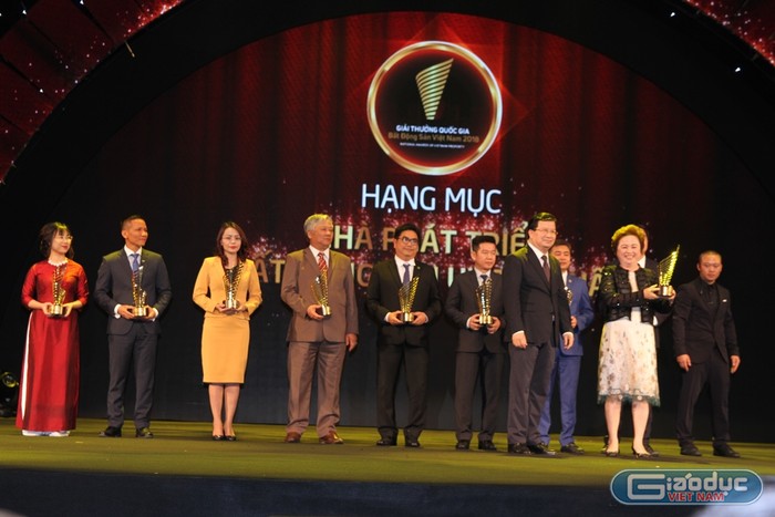 Hạng mục giải Nhà phát triển Bất động sản uy tín là giải thưởng danh giá và quan trọng nhất được trao cho Tập đoàn Vingroup, Tập đoàn Sun Group, Tập đoàn BGR... Ảnh: Vũ Phương