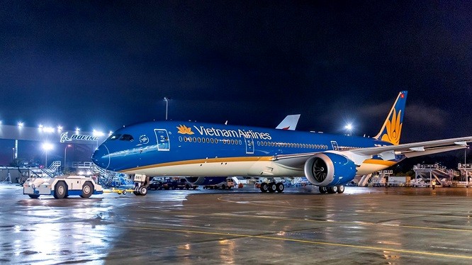 Vietnam Airlines xác nhận chuyến bay bị chậm giờ bay do thời tiết xấu. Ảnh: NVCC.