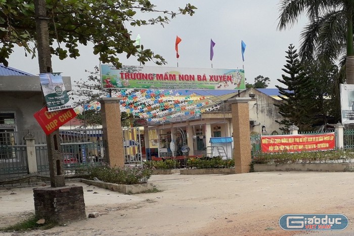 Phụ huynh phản ứng trước một số khoản thu lạ thiếu công khai minh bạch tại Trường mầm non Bá Xuyên, Thành phố Sông Công, tỉnh Thái Nguyên. Ảnh: NVCC.