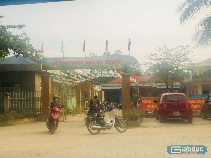 Trường mầm non Bá Xuyên nằm trên địa bàn xã thuần nông của thành phố Sông Công, tỉnh Thái Nguyên đặt ra nhiều khoản thu khiến phụ huynh bức xúc. Ảnh: NVCC.