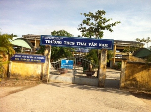 Trường THCS Thái Văn Nam - huyện Gò Công Đông, tỉnh Tiền Giang (ảnh: T.P)