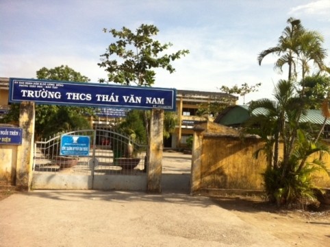 Trường THCS Thái Văn Nam - huyện Gò Công Đông, tỉnh Tiền Giang (ảnh: T.P)