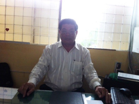 Hiệu trưởng trường THCS Thái Văn Nam - ông Võ Công Sơn (Ảnh: T.P)