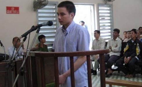 Hồ Duy Hải tại phiên tòa sơ thẩm (Ảnh: internet)