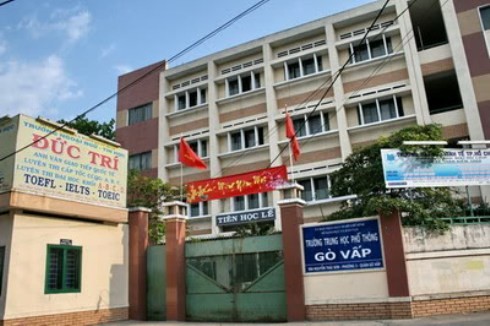 Trường THPT Gò Vấp, đường Nguyễn Thái Sơn, quận Gò Vấp (ảnh minh họa)