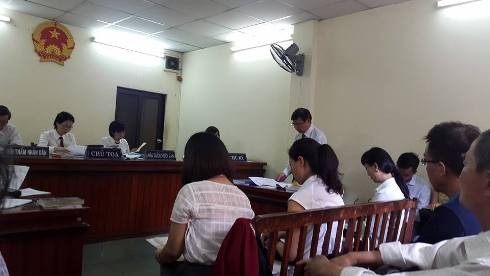 Phiên tuyên án vụ việc tranh chấp giữa Công ty IConnect và trường Hoa Sen tại TP.HCM chiều 29/9 (ảnh: T.Q)