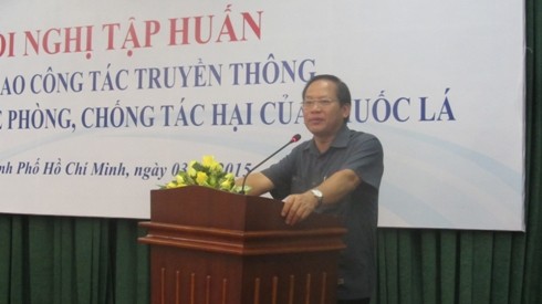 Thứ trưởng Bộ Thông tin và Truyền thông Trương Minh Tuấn phát biểu khai mạc Hội nghị (ảnh: T.Q)