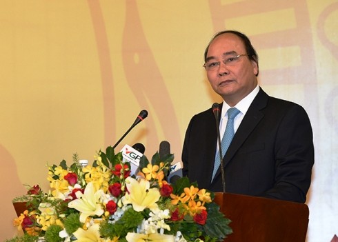 Thủ tướng Chính phủ Nguyễn Xuân Phúc phát biểu khai mạc hội nghị đối thoại (ảnh: chinhphu.vn)