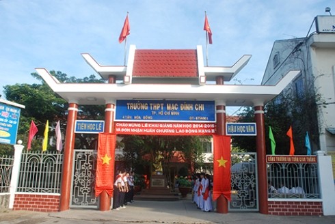 Trường trung học phổ thông Mạc Đĩnh Chi, quận 6, TP.Hồ Chí Minh (ảnh: webite trường)