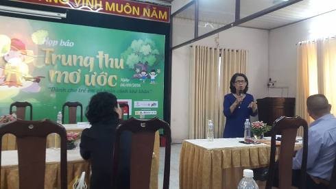 Buổi họp công bố chương trình Trung thu mơ ước chiều 6/9 ở TP.Hồ Chí Minh (ảnh: P.L)