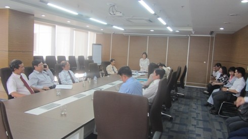 Hội đồng quản trị mới của Hoa Sen làm việc tại phòng họp lầu 9 (ảnh: P.L)