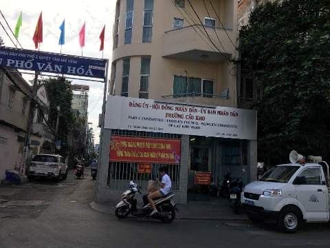 Toàn cảnh UBND phường Cầu Kho - quận 1, TP.Hồ Chí Minh hiện nay (ảnh: P.L)