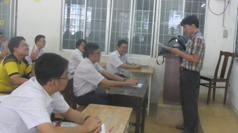 Thí sinh tham dự kỳ thi trung học phổ thông quốc gia tại thành phố Hồ Chí Minh (ảnh: P.L)