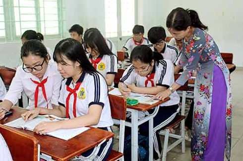 Học sinh lớp 9 ôn tập ở Trường trung học cơ sở Thống Nhất, Đồng Nai (ảnh: website tỉnh)