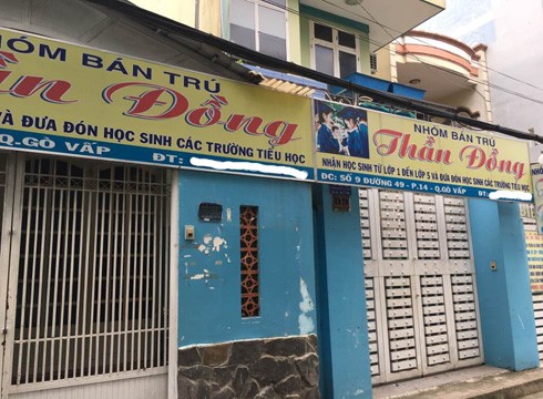Nhóm bán trú Thần Đồng, cơ sở 1 ở hẻm 51 đường Phạm Văn Chiêu (ảnh: P.L)