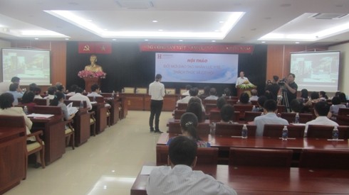 Hội thảo về đào tạo nguồn nhân lực ngành y tế do Trường Đại học quốc tế Hồng Bàng tổ chức (ảnh: P.L)