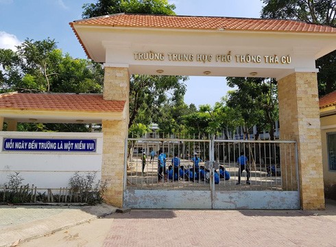Trường trung học phổ thông Trà Cú, tỉnh Trà Vinh, nơi bà Thu đang là giáo viên (ảnh: P.L)