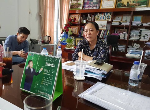 Bà Nguyễn Thị Minh Giang, Giám đốc Sở giáo dục và Đào tạo Kiên Giang tại buổi gặp (ảnh: P.L)