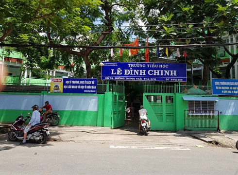 Trường tiểu học Lê Đình Chinh, quận 10, nơi cô Thủy đã từng giảng dạy môn tiếng Anh (ảnh: P.L)