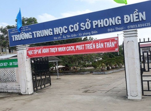 Trường trung học cơ sở Phong Điền, huyện Trần Văn Thời, Cà Mau (ảnh: P.L)