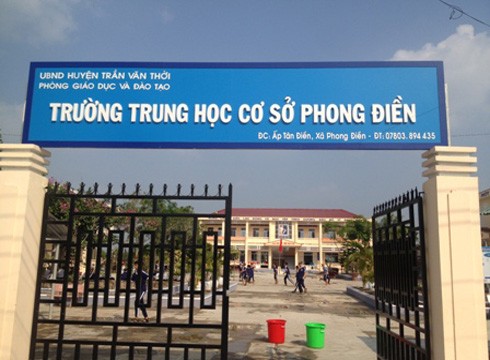 Trường trung học cơ sở Phong Điền, Cà Mau (ảnh: website Phòng Giáo dục Trần Văn Thời)