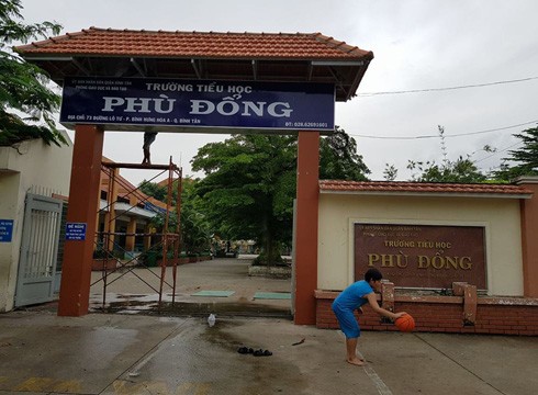 Trường tiểu học Phù Đổng, phường Bình Hưng Hòa A, quận Bình Tân, nơi ông Thơm là Hiệu trưởng (ảnh: P.L)