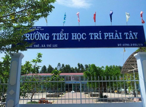 Trường tiểu học Trí Phải Tây, huyện Thới Bình, tỉnh Cà Mau, nơi ông Trí đang là Hiệu trưởng (ảnh: P.L)