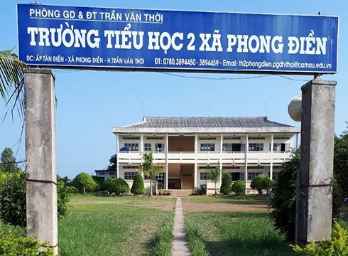Trường tiểu học 2 Phong Điền, huyện Trần Văn Thời, tỉnh Cà Mau (ảnh: FB Trường Phong Điền)