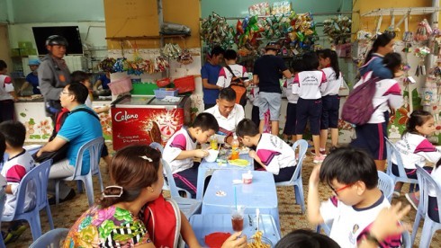 Căng tin một trường tiểu học tại Thành phố Hồ Chí Minh (ảnh: TNO)