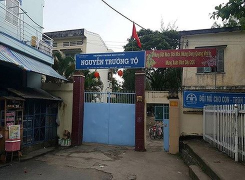 Trường trung học cơ sở Nguyễn Trường Tộ, thành phố Rạch Giá, tỉnh Kiên Giang (ảnh: P.L)