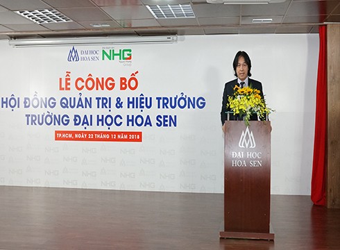 Chủ tịch Hội đồng Quản trị của tập đoàn giáo dục Nguyễn Hoàng - ông Hoàng Quốc Việt (ảnh: P.L)