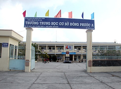 Trường trung học cơ sở Đông Phước A, huyện Châu Thành, tỉnh Hậu Giang (ảnh: Báo Hậu Giang)
