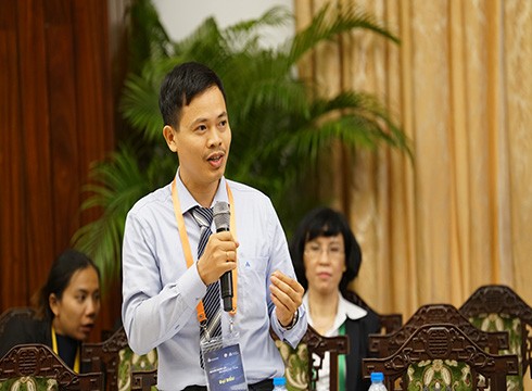 Phó Giáo sư Nguyễn Ngọc Vũ - Trường Đại học Hoa Sen phát biểu (ảnh: HSU)