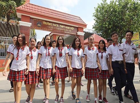 Học sinh của Trường trung học cơ sở, trung học phổ thông Nam Việt (ảnh minh họa từ website trường)