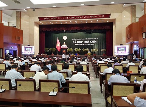 Một kỳ họp của Hội đồng nhân dân Thành phố Hồ Chí Minh (ảnh minh họa: P.L)