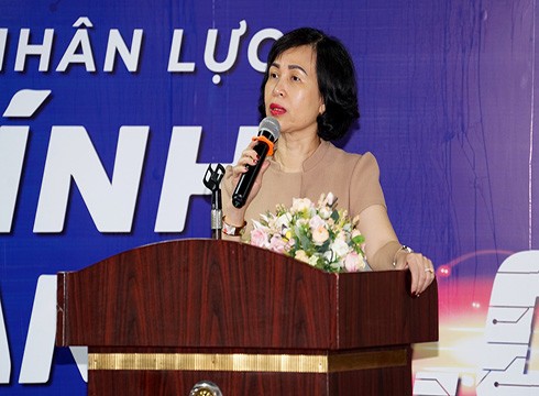 Giáo sư Mai Hồng Quỳ - Hiệu trưởng Trường Đại học Hoa Sen phát biểu khai mạc hội thảo (ảnh: CTV)