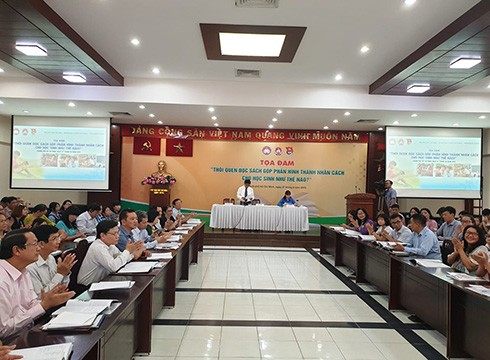 Buổi tọa đàm thói quen đọc sách trong học sinh ở Thành phố Hồ Chí Minh được tổ chức ngày 27/8 (ảnh: P.L)