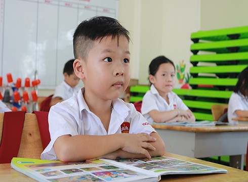 Bảo Chung là học sinh lớp 1A6 tại iSchool Hà Tĩnh (ảnh: iSchool)