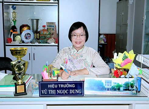 Cô Vũ Thị Ngọc Dung - Hiệu trưởng Trường trung học phổ thông Bùi Thị Xuân, quận 1 (ảnh nhân vật cung cấp)