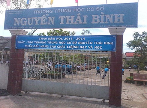 Trường trung học cơ sở Nguyễn Thái Bình, phường 5, thành phố Cà Mau, tỉnh Cà Mau (ảnh: FB nhà trường)