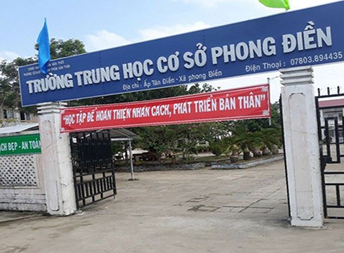 Trường trung học cơ sở Phong Điền, huyện Trần Văn Thời, tỉnh Cà Mau (ảnh minh họa: P.L)