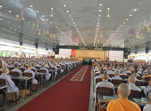 Toàn cảnh buổi lễ kỷ niệm 35 năm ngày thành lập Học viện Phật giáo Việt Nam tại thành phố (ảnh: P.L)