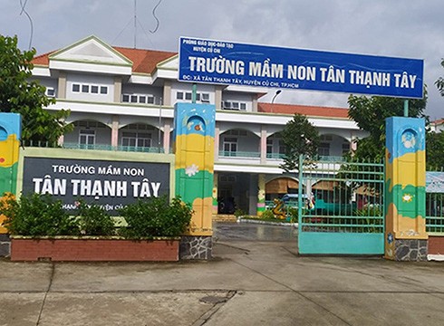 Trường mầm non Tân Thạnh Tây, huyện Củ Chi, Thành phố Hồ Chí Minh (ảnh: P.L)