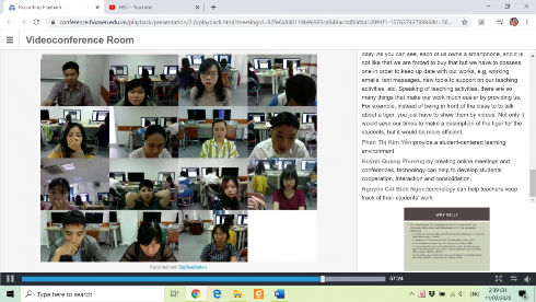 Hệ thống e-learning của Đại học Hoa Sen có tích hợp tính năng video conference (ảnh: NHG)